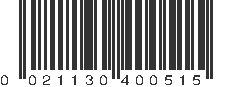 UPC 021130400515