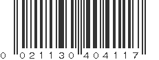 UPC 021130404117