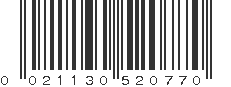 UPC 021130520770
