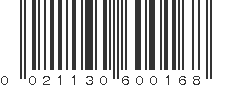 UPC 021130600168