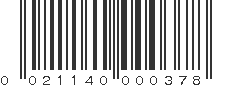 UPC 021140000378