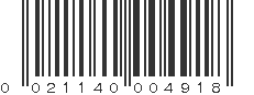 UPC 021140004918