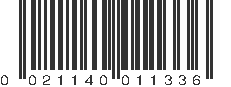 UPC 021140011336