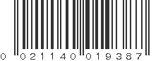 UPC 021140019387