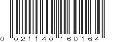 UPC 021140160164