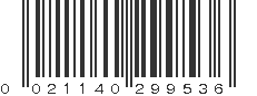 UPC 021140299536