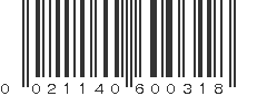 UPC 021140600318