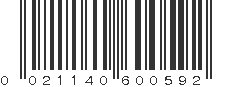 UPC 021140600592