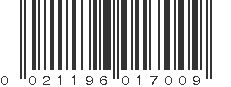 UPC 021196017009