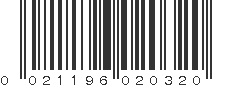 UPC 021196020320