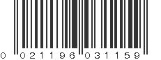 UPC 021196031159