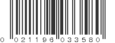 UPC 021196033580