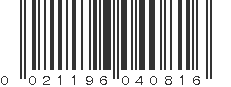 UPC 021196040816