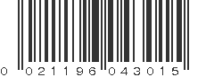 UPC 021196043015