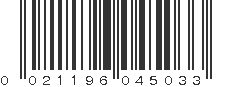 UPC 021196045033