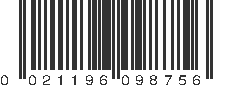 UPC 021196098756