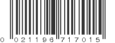 UPC 021196717015