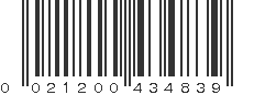 UPC 021200434839