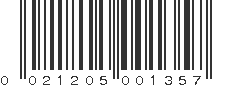 UPC 021205001357