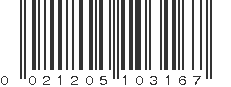 UPC 021205103167