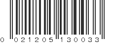 UPC 021205130033