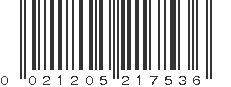 UPC 021205217536