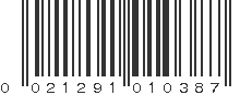 UPC 021291010387