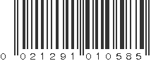 UPC 021291010585