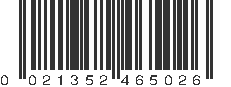 UPC 021352465026