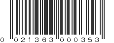 UPC 021363000353