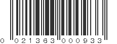 UPC 021363000933