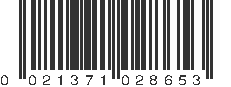 UPC 021371028653