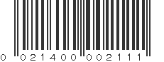 UPC 021400002111