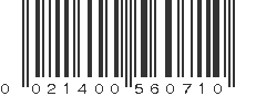 UPC 021400560710