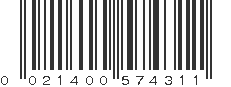 UPC 021400574311