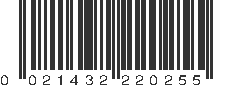 UPC 021432220255