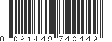 UPC 021449740449