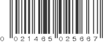 UPC 021465025667