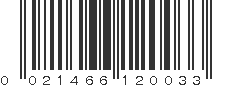 UPC 021466120033