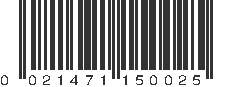 UPC 021471150025