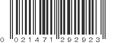 UPC 021471292923