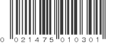 UPC 021475010301