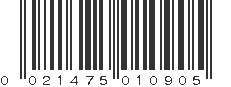 UPC 021475010905