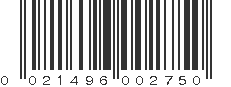 UPC 021496002750