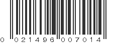 UPC 021496007014