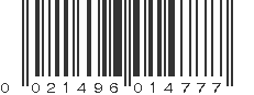 UPC 021496014777