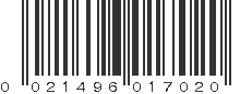 UPC 021496017020