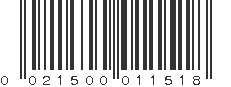 UPC 021500011518