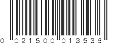 UPC 021500013536