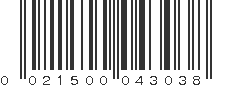 UPC 021500043038